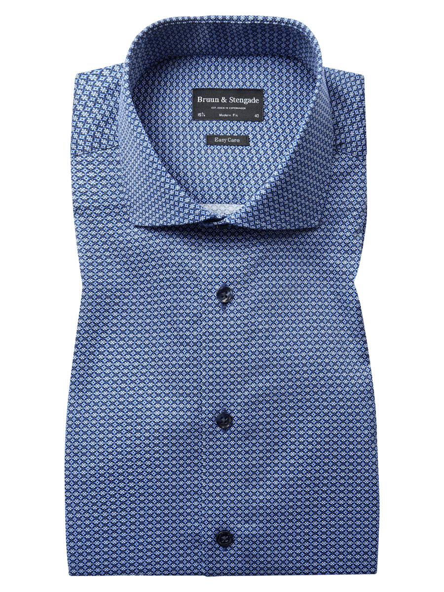 Bruun & Stengade Skjorter 2502-16024-blå_38 - Bygholm Menswear
